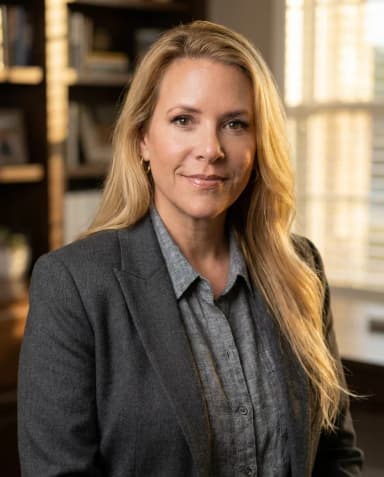 AI Author Headshot of a 45 woman by ExecHeadshots