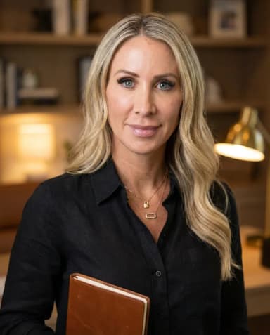 AI Author Headshot of a 45 woman by ExecHeadshots