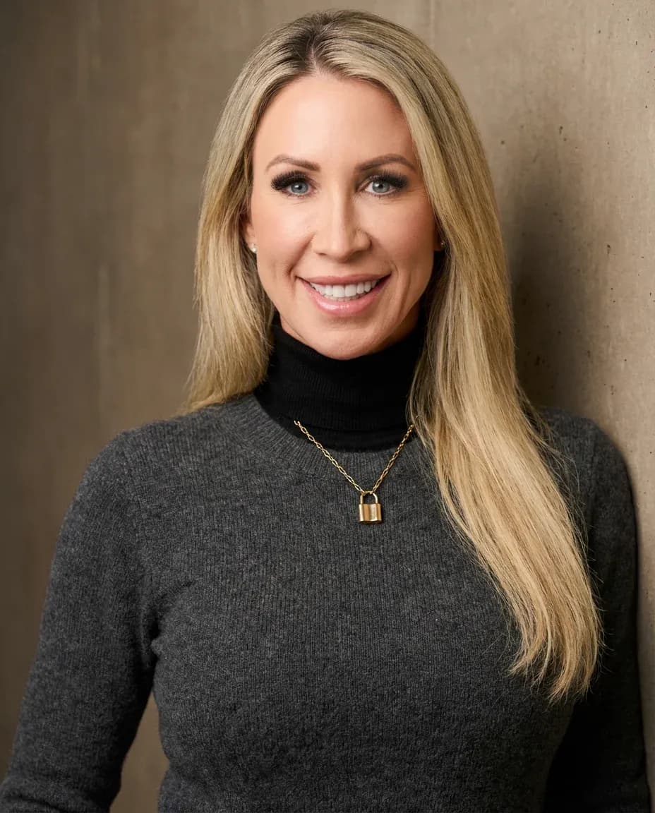 AI Comedian Headshot of a 45 woman by ExecHeadshots