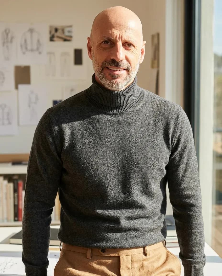 AI Graphic Designer Headshot of a 55 man by ExecHeadshots