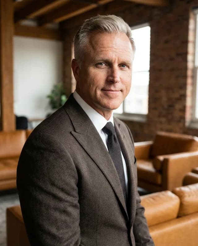 AI Linkedin Headshot of a 55 man by ExecHeadshots