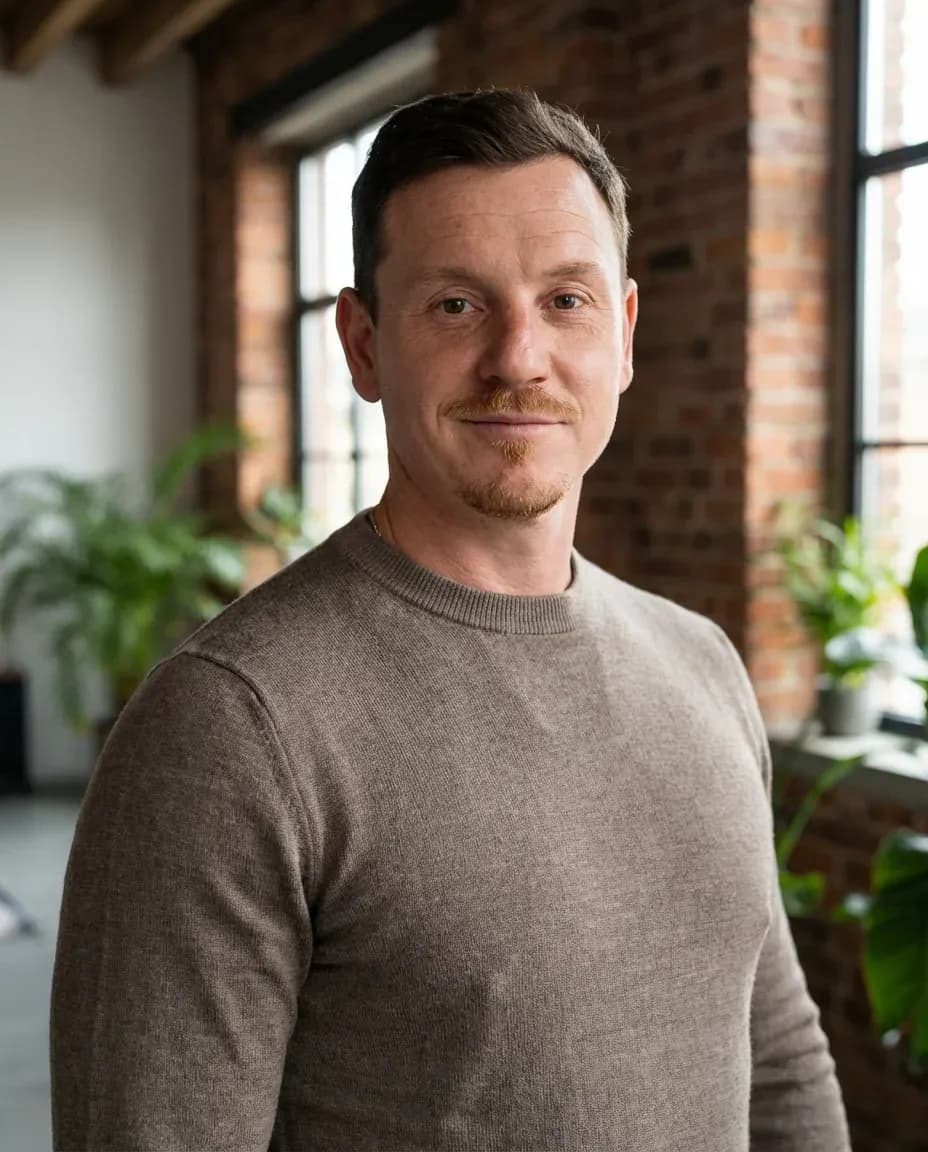 AI Musician Headshot of a 45 man by ExecHeadshots