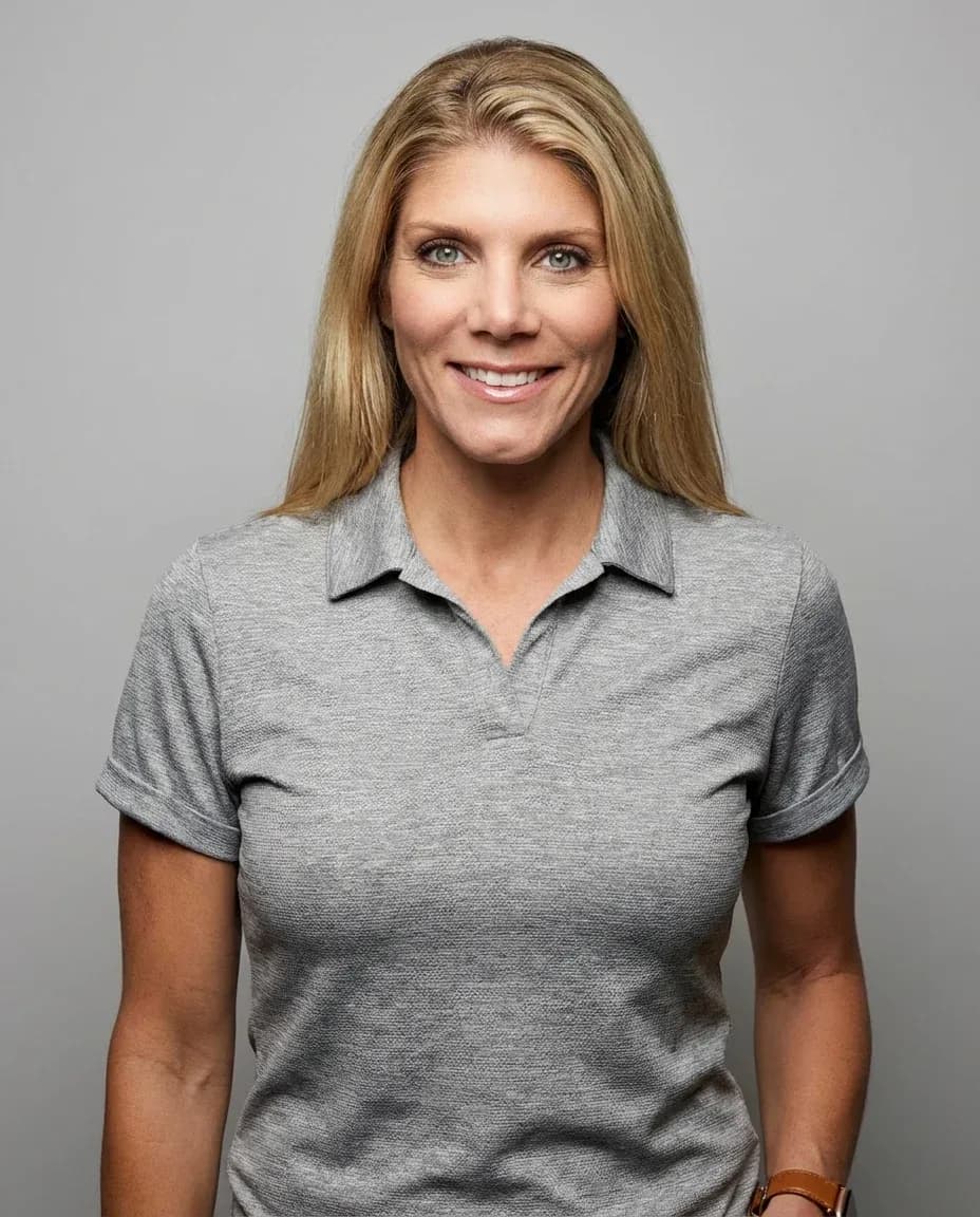 AI Personal Trainer Headshot of a 45 woman by ExecHeadshots