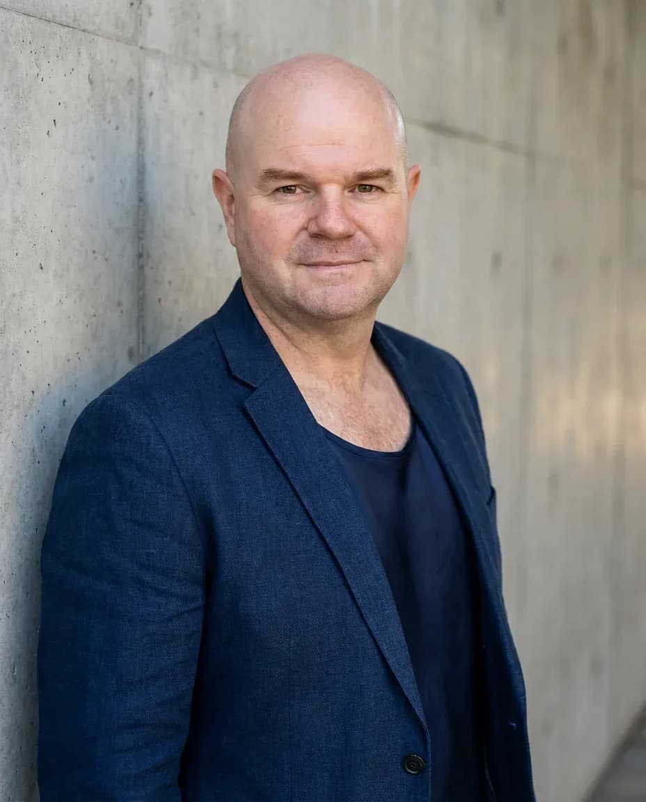 AI Therapist Headshot of a 50 man by ExecHeadshots