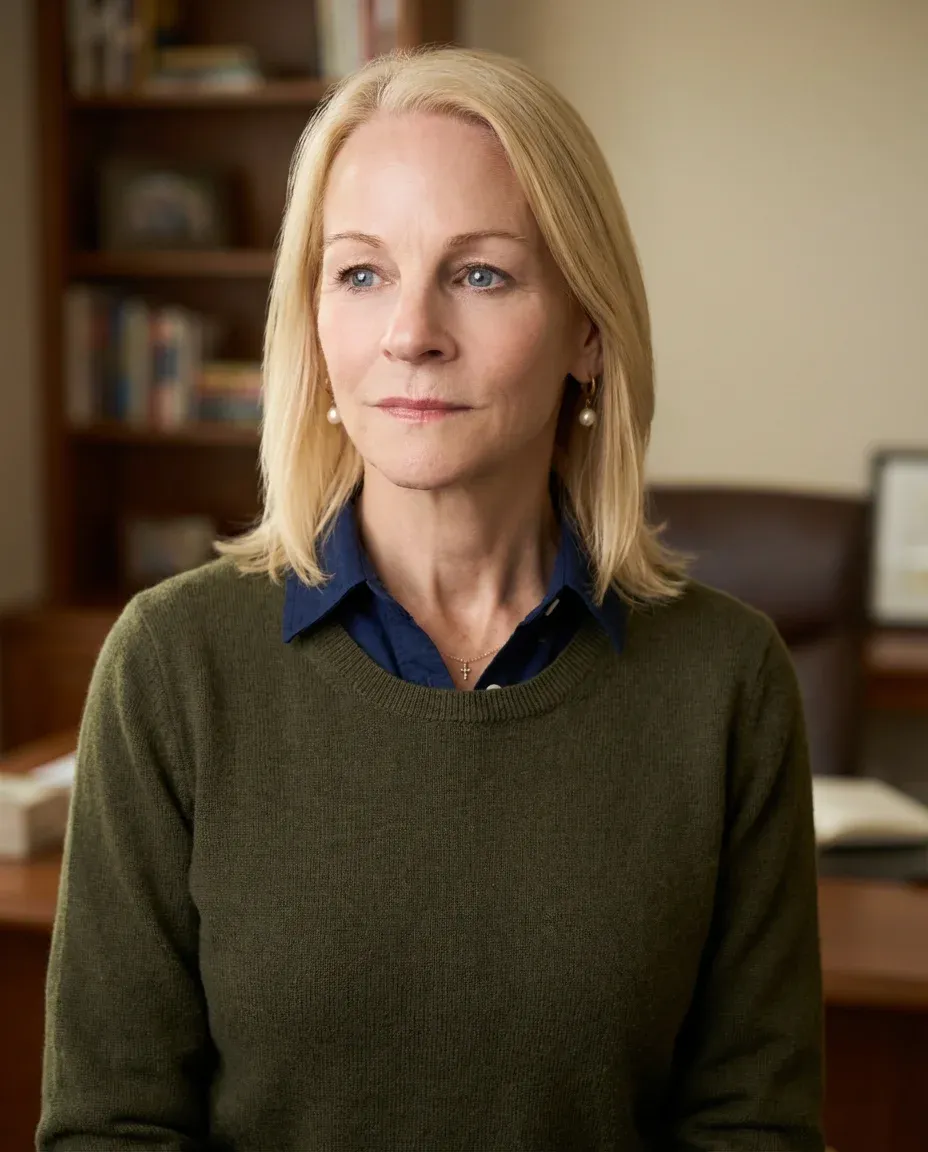 AI Author Headshot of a 60 woman by ExecHeadshots