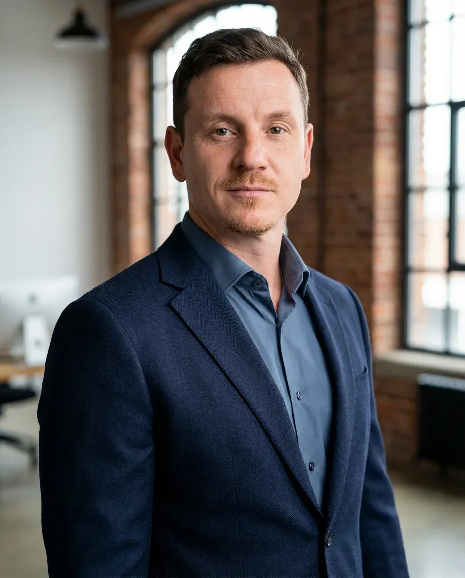 AI Executive Headshot of a 45 man by ExecHeadshots