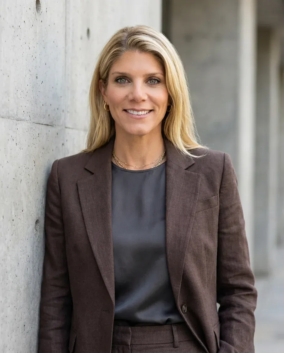 AI Financial Advisor Headshot of a 45 woman by ExecHeadshots