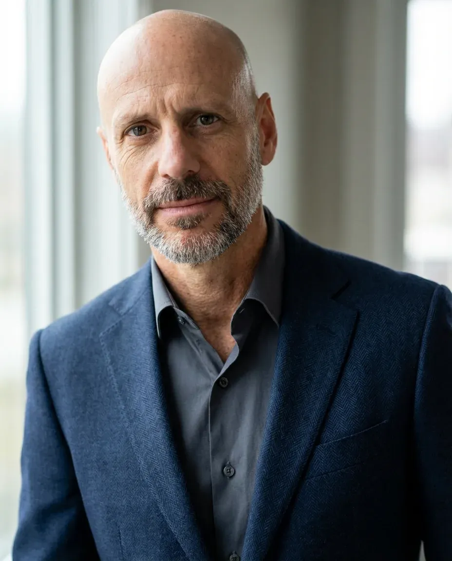 AI Financial Advisor Headshot of a 55 man by ExecHeadshots