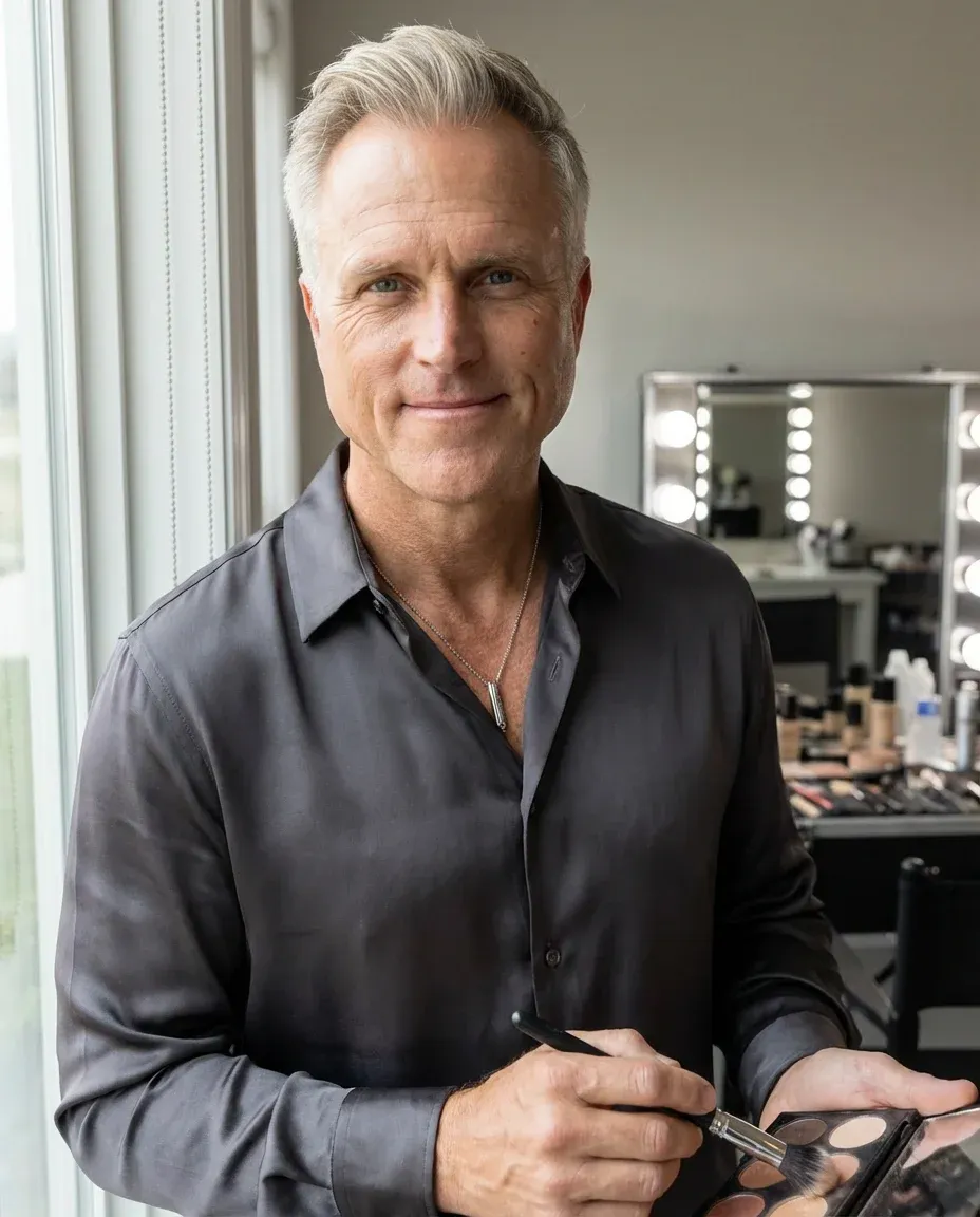 AI Makeup Artist Headshot of a 55 man by ExecHeadshots