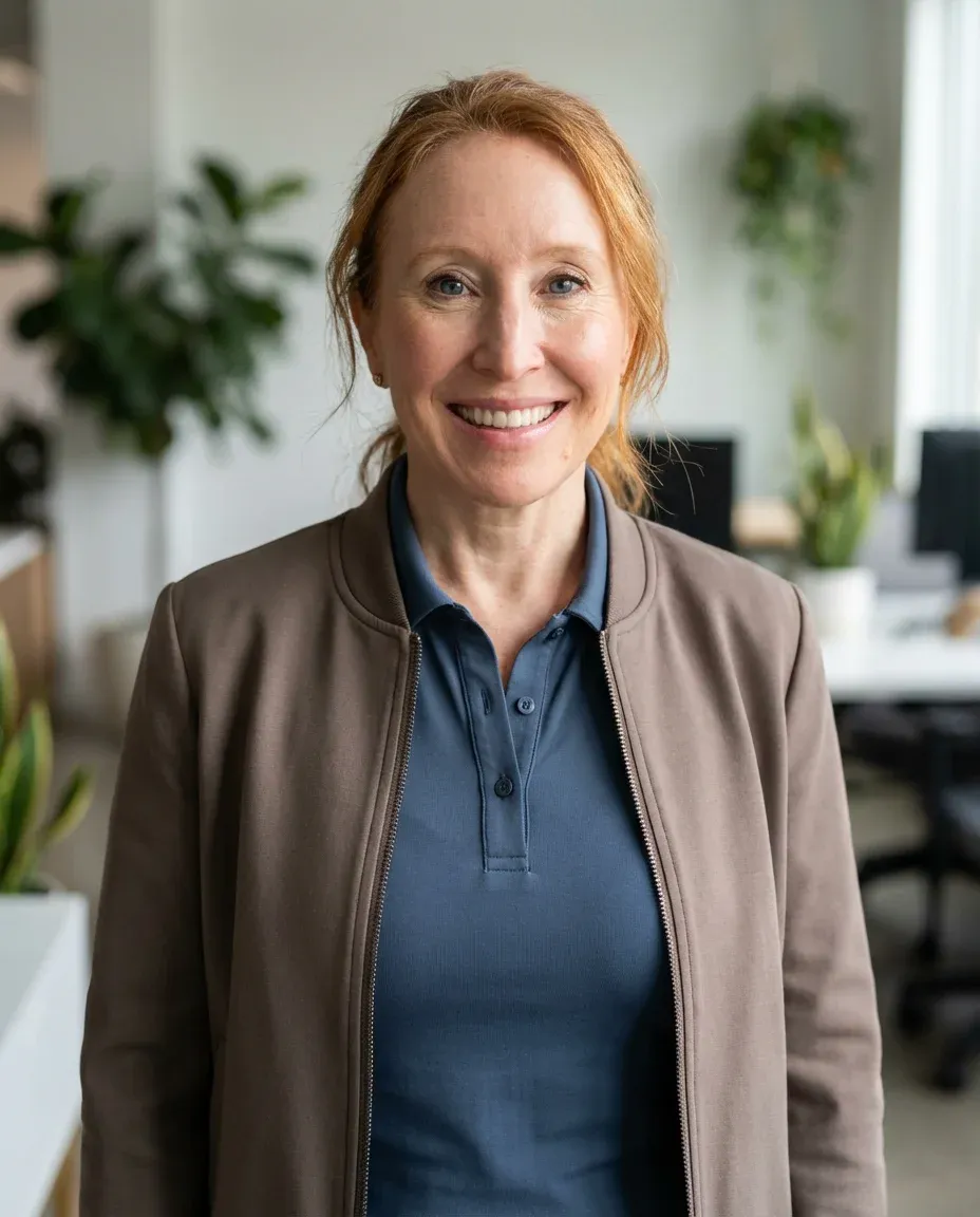 AI Personal Trainer Headshot of a 50 woman by ExecHeadshots