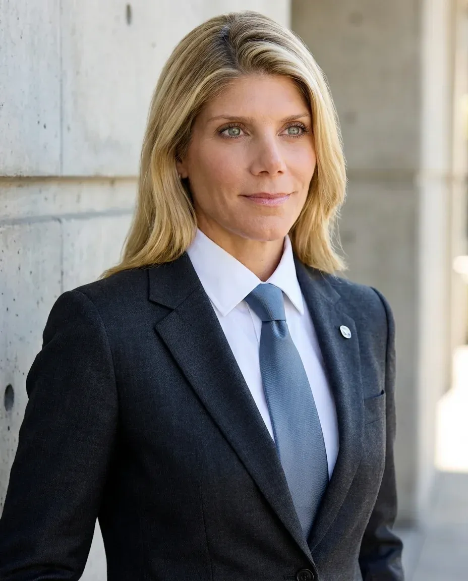 AI Speaker Headshot of a 45 woman by ExecHeadshots