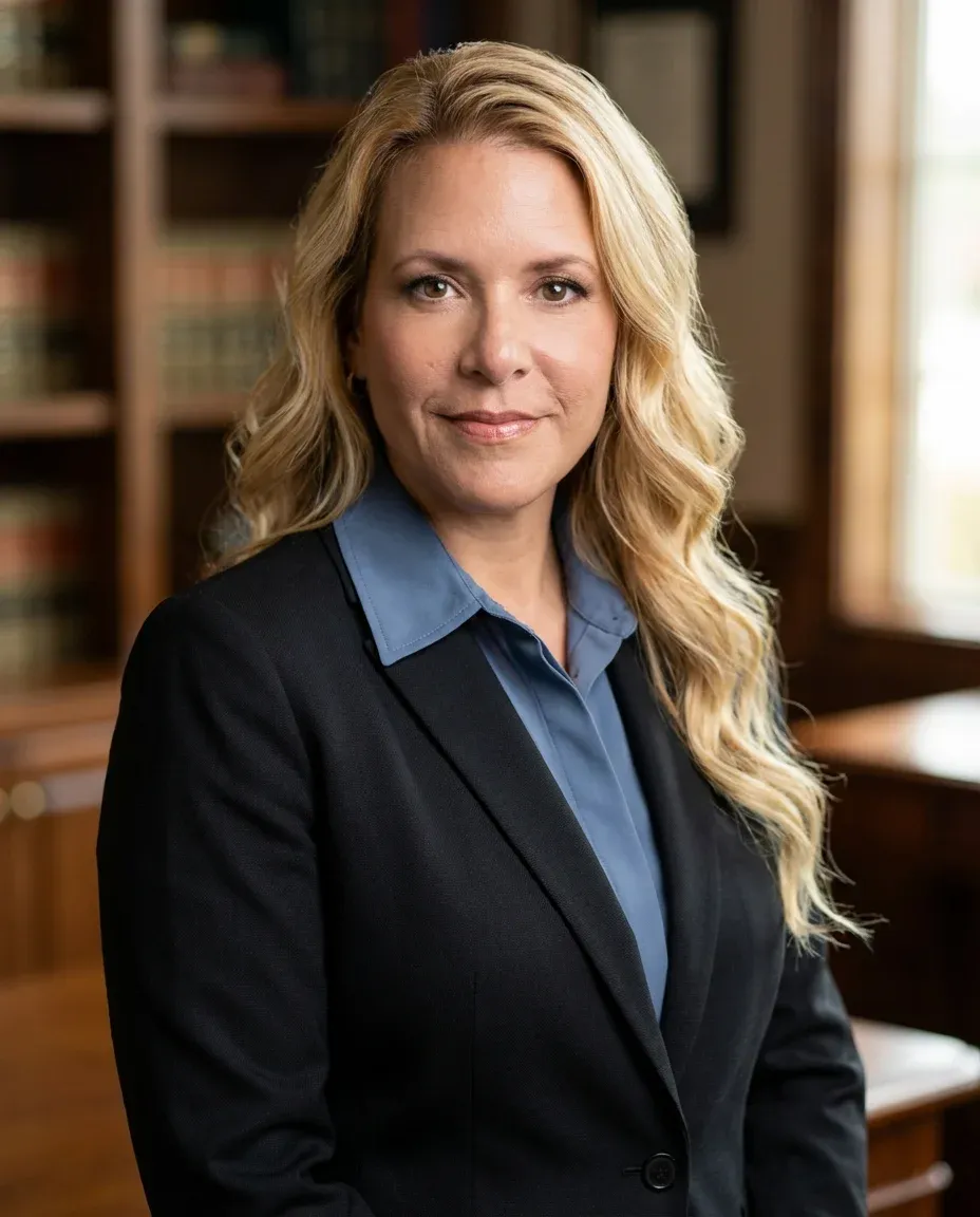 AI Speaker Headshot of a 45 woman by ExecHeadshots