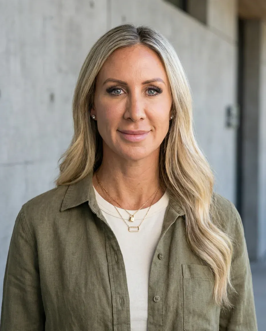 AI Voice Actor Headshot of a 35 woman by ExecHeadshots