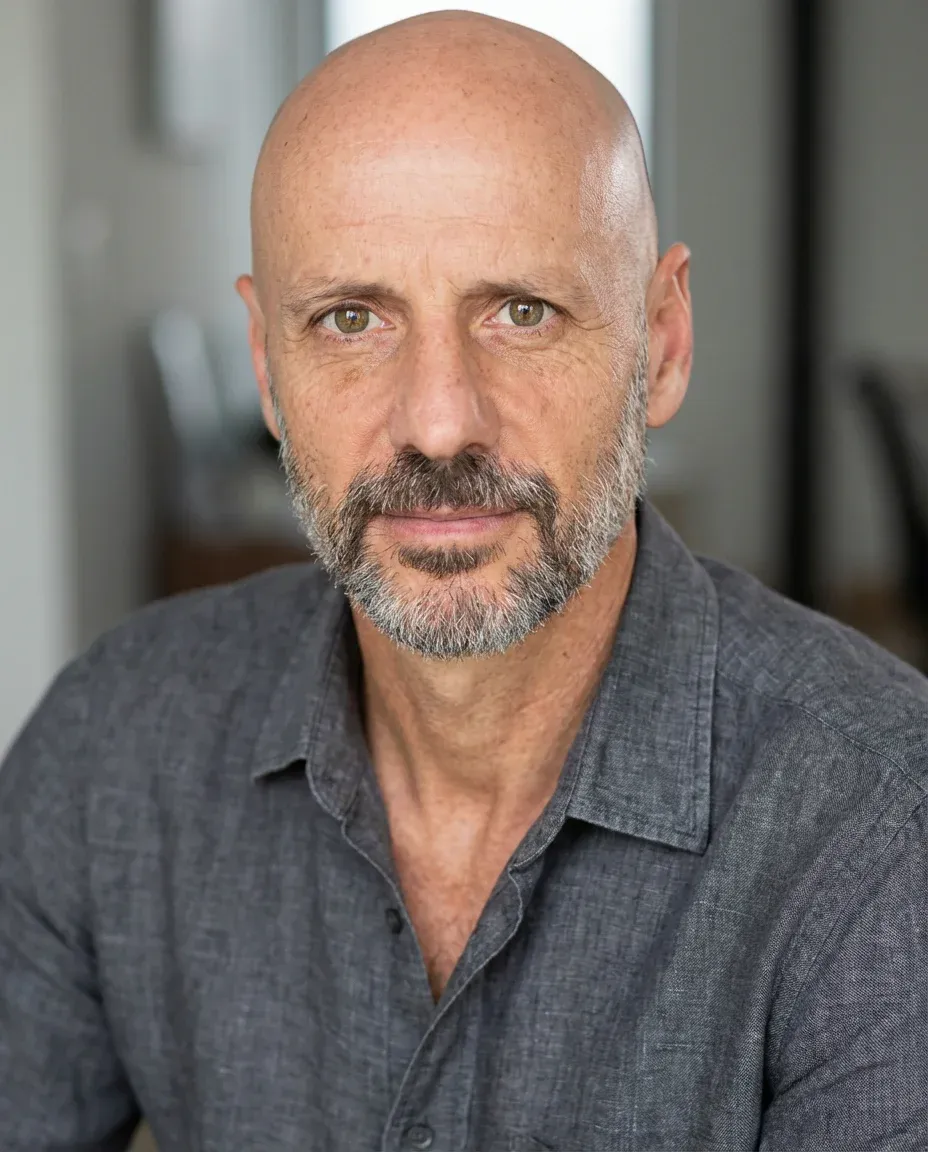 AI Voice Actor Headshot of a 55 man by ExecHeadshots