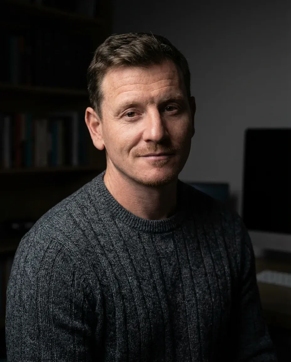 AI Web Developer Headshot of a 45 man by ExecHeadshots