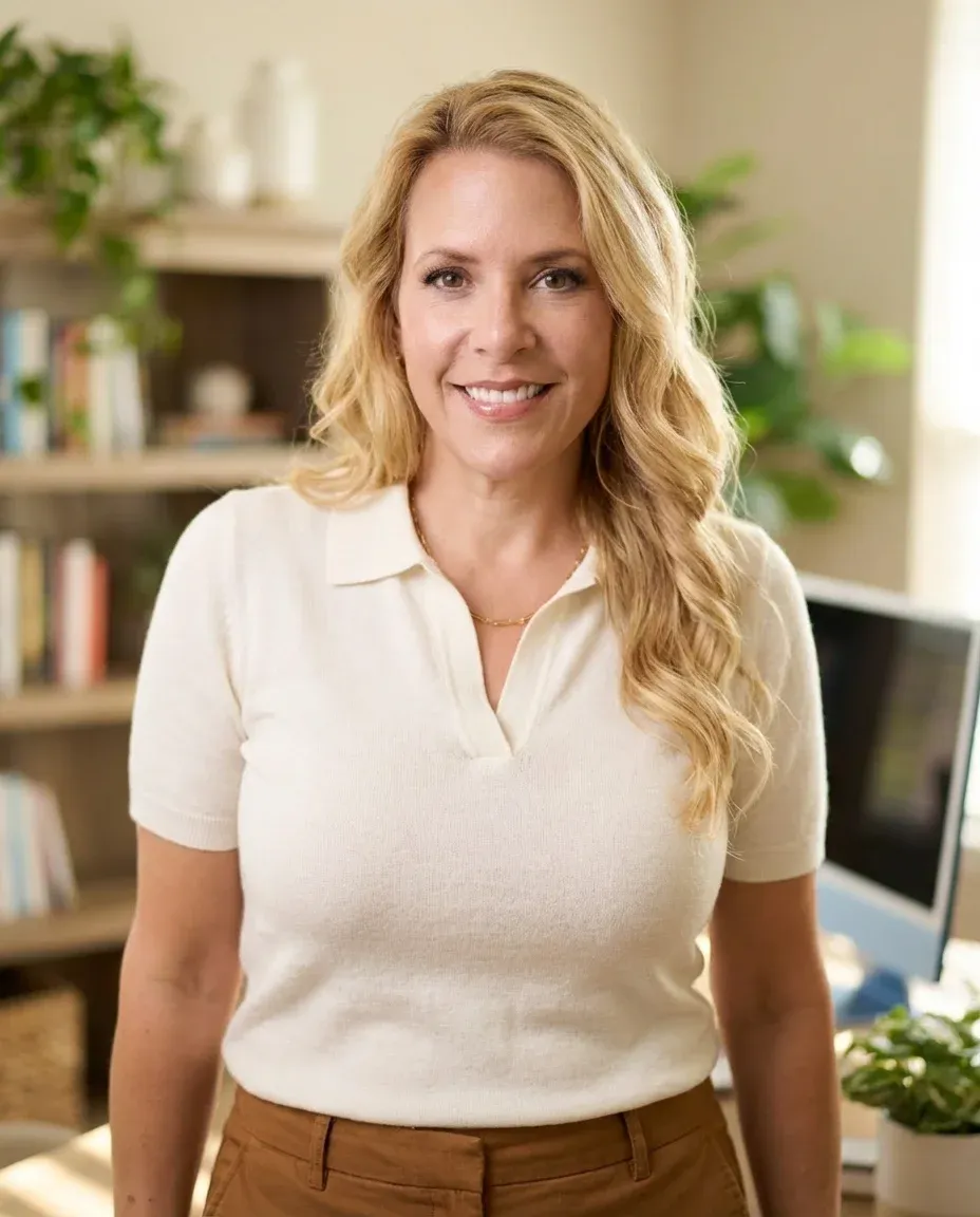 AI Web Developer Headshot of a 45 woman by ExecHeadshots