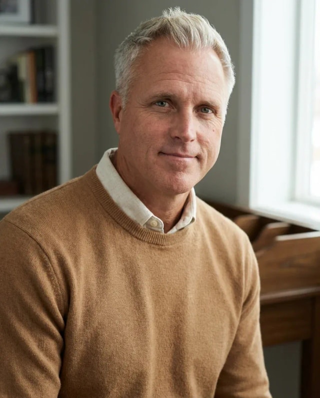 AI Writer Headshot of a 55 man by ExecHeadshots