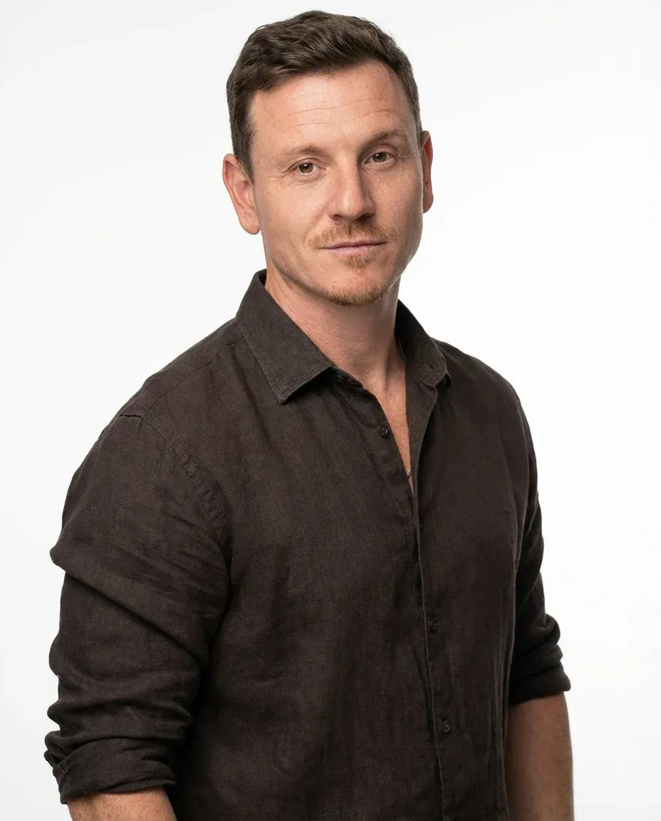 AI Comedian Headshot of a 40 man by ExecHeadshots