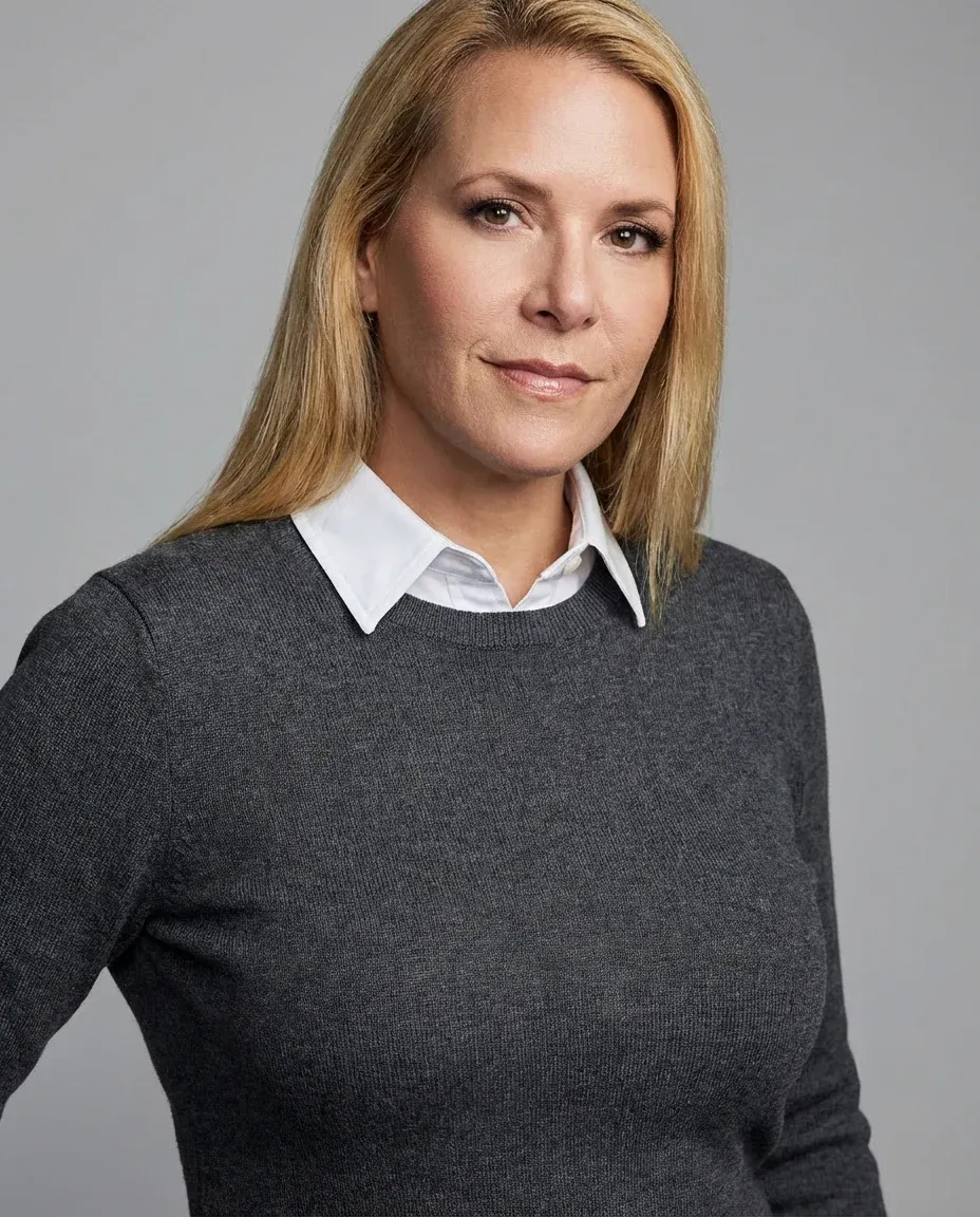 AI Comedian Headshot of a 45 woman by ExecHeadshots