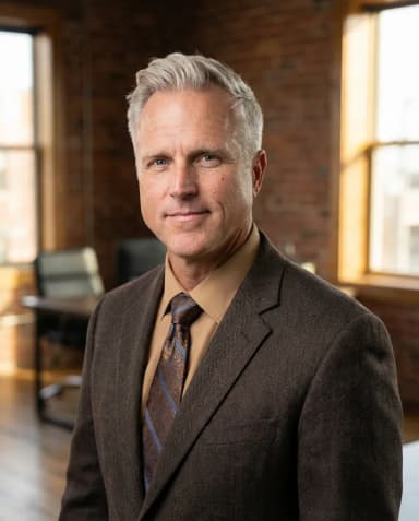 AI Speaker Headshot of a 55 man by ExecHeadshots