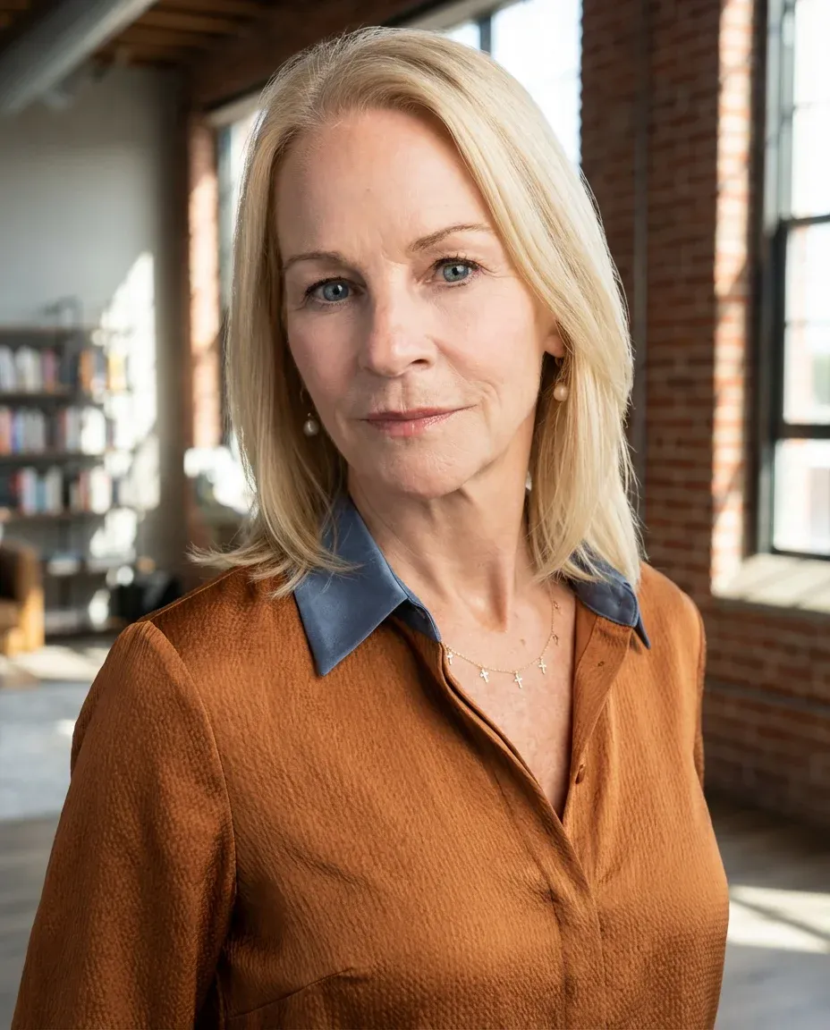 AI Therapist Headshot of a 60 woman by ExecHeadshots