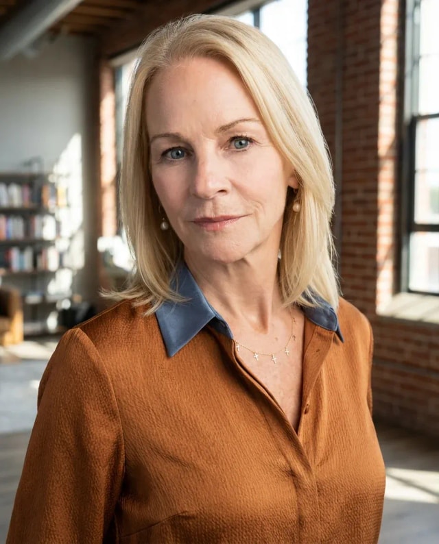 AI Therapist Headshot of a 60 woman by ExecHeadshots