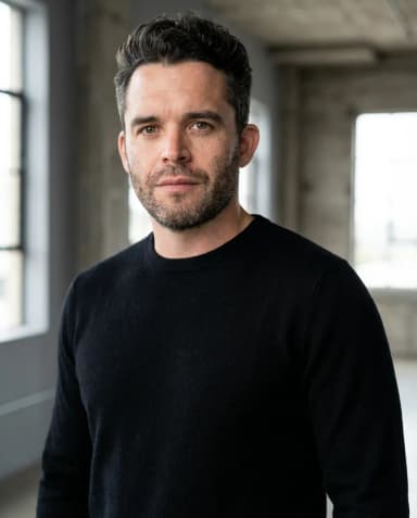 AI Voice Actor Headshot of a 40 man by ExecHeadshots