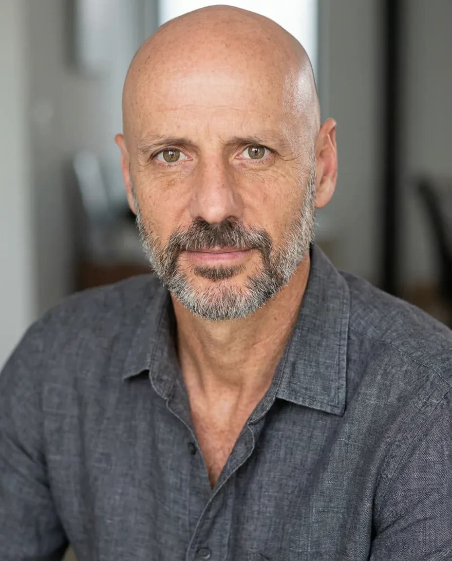 AI Voice Actor Headshot of a 55 man by ExecHeadshots