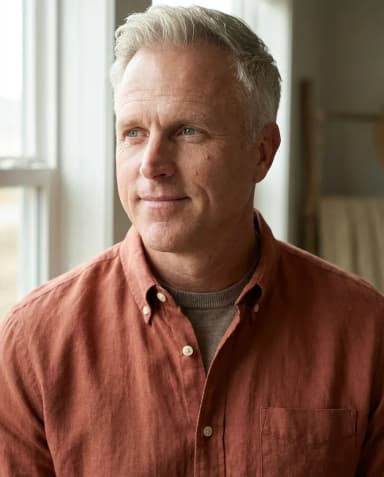 AI Voice Actor Headshot of a 55 man by ExecHeadshots