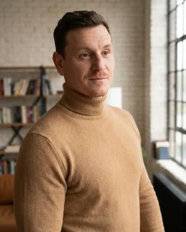 AI Writer Headshot of a 45 man by ExecHeadshots